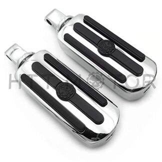 HTTMT- Replacement of Groove Gear Skull Footpeg For passenger Victory 8-Ball (Front or Rear) chrome