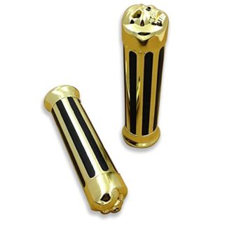HTTMT- Replacement of Motorcycle Hand Grips 1" 25mm Handlebar fit for Harley XL 883 Hugger Sportster Cruiser Gold