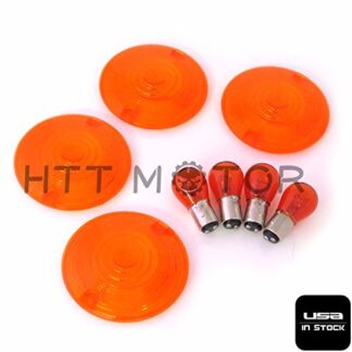 HTTMT- Replacement of Orange Turn Signal Lens For 1986-2012 Harley Davidson Electra Glides Road King