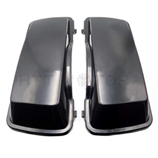 HTTMT-Replacement of PAIR LEFT & RIGHT Black Saddlebag Cover Lids Fits HD Touring 1993-2013 Unpainted