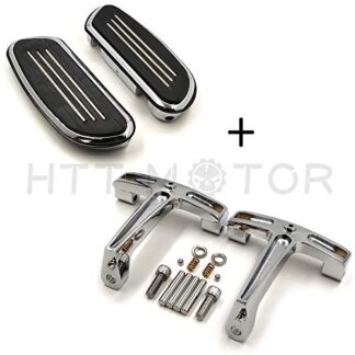 HTTMT- Replacement of Passenger Floorboard Footboard Mount Bracket Kit For Harley FLH Touring 93-08 Chrome