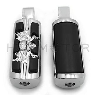 HTTMT- Replacement of Pirate Skull Footpegs Chrome For Yamaha Front '09-'16 FZ6R '01-'16 FZ-1/1000