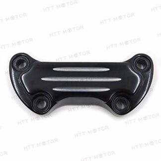 HTTMT- Replacement of Scalloped Handlebar Riser Clamp For Compatible with Harley Sportster 1200 Low Rider FXRS Black