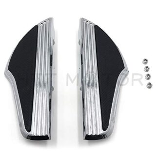 HTTMT- Replacement of Shark Fin Passenger Footboard Kit For Harley 06-17 Dyna 86-19 Touring Chrome