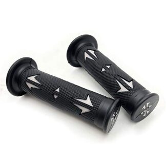 HTTMT- Replacement of Sport Bike Dirt Bike Motorcycle Grips GRAY For TRIUMPH HONDA YAMAHA KAWASAKI SUZUKI Polaris Suzuki Yamaha Offroad KTM(7/8" LEFT 1" RIGHT)