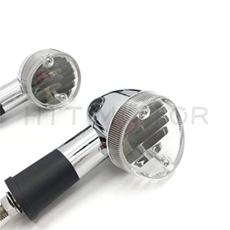 HTTMT- Replacement of US Motorcycle Bullet Turn Signals Amber Blinker Light Indicator Universal