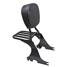 HTTMT SBB030+T- Sissy Bar Backrest Luggage Rack Compatible with Harley Davidson Sportster XL883 XL1200 04-17