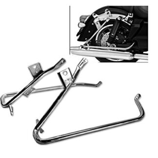HTTMT SG02- Chrome Saddlebag Support Bracket Compatible with 2009-2013 Harley-Davidson Touring Road King Electra Glide