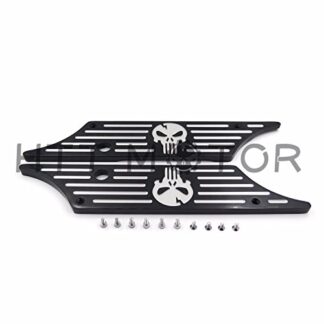 HTTMT SLC001- Billet Hard Black Saddlebag Bags Latch Cover Face Compatible with Touring 1993-2013