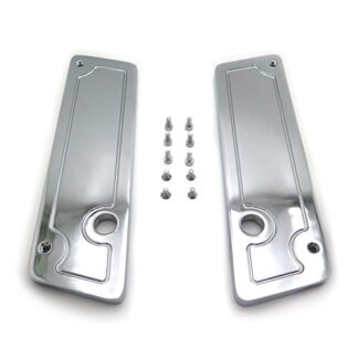 HTTMT SLC002-D- Aluminum CNC Hard Saddlebag Latch Cover Compatible with Harley 1993-2013 Touring FLHT Chrome