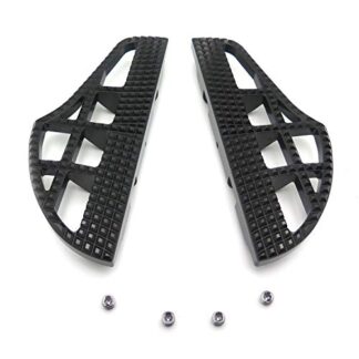 HTTMT- Shark Fin Dominator Passenger Footboard Black Compatible with Harley 06-17 Dyna Fat Boy Low Rider [P/N: RS059/XH6004-004]