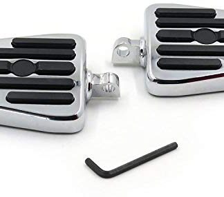 HTTMT- Skull Foot Pegs footrest For '84-'16 Harley w/foot peg support Chrome