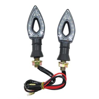 HTTMT- Smoke Lens Turn Signal Lights Indicator 12V for Yamaha Suzuki Kawasaki 2PCS