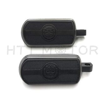 HTTMT Style 106- Black Motorcycle Footpeg Foot Pegs Footrest Compatible with 1984-2017 All Harley-Davidson (CVO Limited/Freewheeler/Tri Glide Ultra)