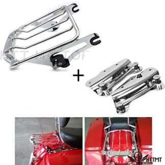 HTTMT- TGHD-DH001+502-005- Detachable Two-Up Air Wing Luggage Rack Docking Compatible with Harley Touring 14-19 18 17