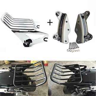 HTTMT- TGHD-DH001+502-010- Detachable Two Up Luggage Rack w/Docking Hardware Compatible with Harley Touring 14-19 18 17