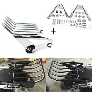 HTTMT- TGHD-DH003+502-010- Detachable Two Up Luggage Rack w/Docking Hardware Compatible with Harley Touring 97-08 07 06