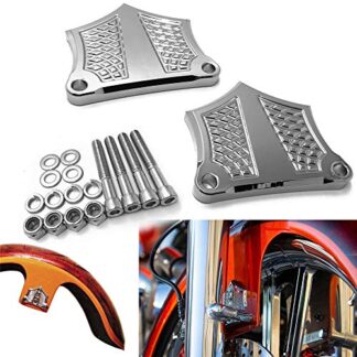 HTTMT- TGHD-HAD005-0.39" - 0.39" 1cm Front Fender Brackets Spacers Black Compatible With 30" Harley Touring 2014-2019