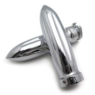HTTMT TRHB102-1''- Chrome Motorcycle Bullet Shape 1" Hand Grips Compatible with Shadow 1100 Spirit Sabre Aero ACE/Shadow 750 Spirit Aero ACE/VTX 1800