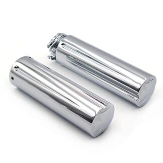 HTTMT TRHB104-1''- Chrome Motorcycle Cross End Style 1" 25mm Hand Grips Compatible with Harley Electra Glide Classic/Suzuki Marauder 1600 800