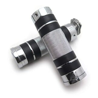 HTTMT TRHB105-7/8''- Chrome Motorcycle 7/8" 22mm Hand Grips Fit Compatible with Kawasaki Vn Vulcan Classic Drifter 800