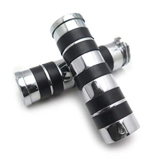 HTTMT TRHB105A-1''- Motorcycle 1" 25mm Chrome Hand Grips Compatible with Shadow 1100 Spirit Sabre Aero ACE/Suzuki Intruder 1500 C90 Boulevard