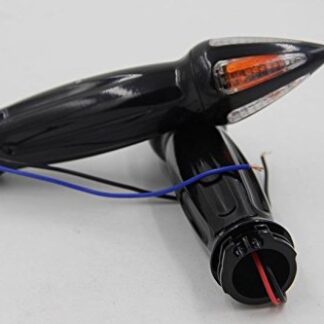 HTTMT TRHB107-1''- Black 1" 25mm Hand Grip with Turn Signals Compatible with Kawasaki Vulcan 500 800 900 1500 1600 2000/ Harley Davidson FLSTN Softail DELUXE