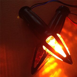 HTTMT TRHB107-1''- Black Motorcycle 1" 25mm Hand Grips w/Turn Signals Compatible with Most Motorcycles bikes with 1" 25mm handlebars (Harley Road King/Dyna/Fat Boy/Sporster)