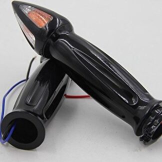 HTTMT TRHB107-1''- Motorcycle Black Hand Grips 1" 25mm Compatible with Yamaha V-Star Road Star Royal/Honda Shadow Magna Vtx 1300 1800 Vt1300C/ Kawasaki Vulcan 1500 Classic Nomad Drifter