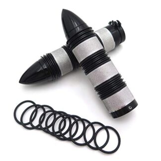 HTTMT TRHB108-1''- Bullet Style 1" 25mm Hand Grips Compatible with Harley Dyna Glide Wide Glide FXDWG FXWG Chrome