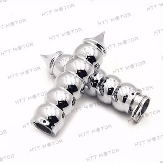HTTMT TRHB111- Compatible with 7/8" 22mm Custom Motorcycle Handlebar Hand Grip & Throttle Twist Tube Chrome