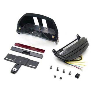 HTTMT- US Smoked Tri-Bar Wide Fender LED Tail Light Bracket For Harley FXST FXSTB