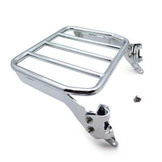 HTTMT- US-TGHD-BR-R006-CD2- Sport Luggage Rack Chrome Compatible With18-20 Harley Holdfast Sissy Bar Fat Boy Breakout