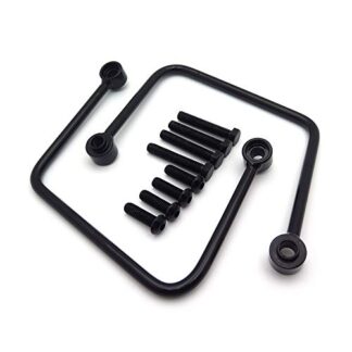 HTTMT- US-TGHD-SG010-BK- Throw-over Saddlebag Support Bracket Guard Black Compatible With 2018-2020 Softail Slim Street Bob FLSL FXBB