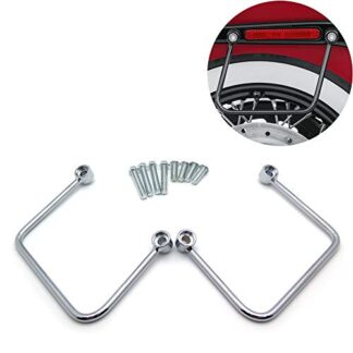 HTTMT- US-TGHD-SG010-CD2- Saddlebag Guard Brackets Crash Bars Supports Throw-over Chrome Compatible WithHarley 2018-later FLSL FXBB
