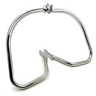 HTTMT- US-TGHD-SG07-CD Chrome Saddlebag Guard Rail Crash Bar Compatible With 1997-1999 Harley Softail Heritage Springer FLSTS [See Fitment]