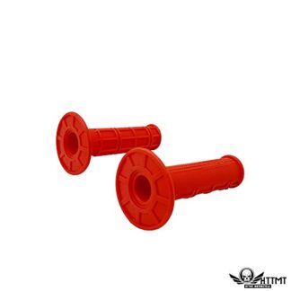 HTTMT- US-XH4057-RED- 7/8 Motorcycle Handlebar Hand Grip Bar End Compatible with Cafe Racer Bobber Red