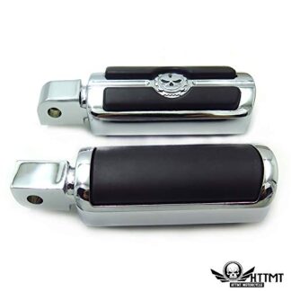 HTTMT- USMT216-051+PA004X2 -Replacement of Chrome Gear Skull Footpegs For Yamaha Road Star Warrior 2002-2009 Front