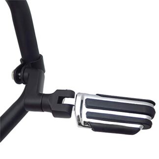 HTTMT- USMT216-058-BK+216-118-CD- 1.25" 32mm Highway Pilot Foot Peg Mount Kit Compatible With Harley Touring Road King Road Glide Yamaha Kawasaki Chrome [See Fitmen]