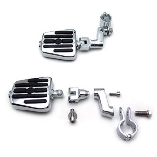 HTTMT- USMT216-058+216-114B-CD- Rebelion Skull Highway Foot Peg 1.25" 32mm Compatible With Harley Wide Glide Street Glide