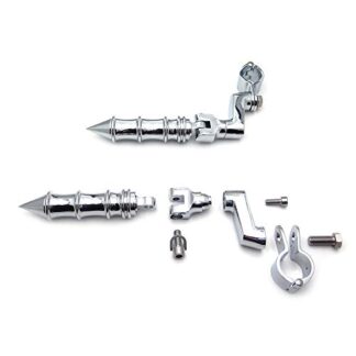 HTTMT- USMT216-058+MT096-014-CD- Bamboo Footrest Mounting Clamp 1.25" Compatible With Harley Sportster 883 1200 Street Bob