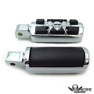 HTTMT- USMT216-060+PA004X2 -Replacement of Pirate Skull Zombie Footpegs For Yamaha Road Star Warrior 2002-2009 Front