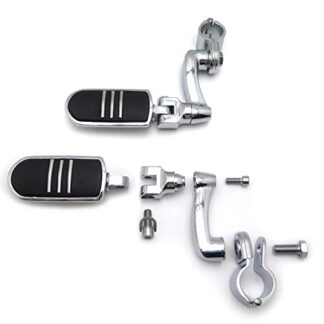 HTTMT- USMT216-079-BK+216-117-CD- Motorcycle 1 Pair Of Streamliner Arched Foot Pegs Compatible With Harley Touring Male Peg Mount Yamaha Kawasak [See Fitment]