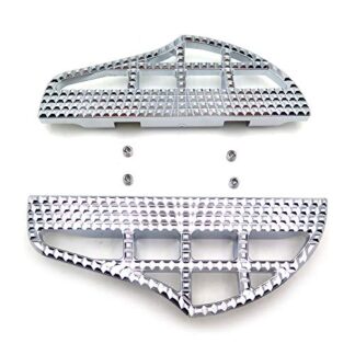 HTTMT- USMT216-119B-CD- Dominator Shark Fin Passenger Footboard Floorboard Compatible With Harley Softail Dyna 2000-2017 Chrome [See Fitment]