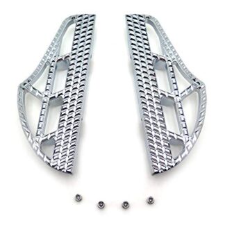 HTTMT- USMT216-119C-CD- Shark Fin Dominator Passenger Footboard Kit Compatible With Harley 06-17 Dyna 00-19 Softail Chrome [See Fitment]