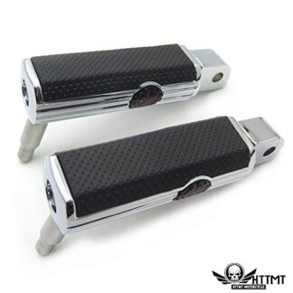 HTTMT- USMT216-121+PA004X2 -Replacement of Defiance Footpegs Chrome Gear Skull For Yamaha Road Star Warrior 2002-2009 Front