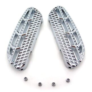 HTTMT- USMT216-122C-CD- Chrome 2PCs Dominator Passenger Footboard Knob Deep Cutting Compatible With 93-19 Harley Road King [See Fitment]