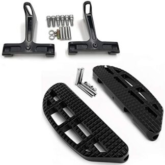 HTTMT- USMT216-123+216-109A-BK- Black Knob Leaf Dominator Passenger Footboard Compatible With Harley 1993-2019 Touring Road King