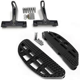 HTTMT- USMT216-123+216-109B-BK- Black Dominator Leaf Passenger Floorboard Knob Compatible With Harley 1993-2019 Touring Road King