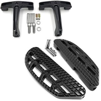 HTTMT- USMT216-124+216-109C-BK- Dominator Leaf Streamliner Passenger Footboard Compatible With Harley Touring 1993-2008 Road Glide